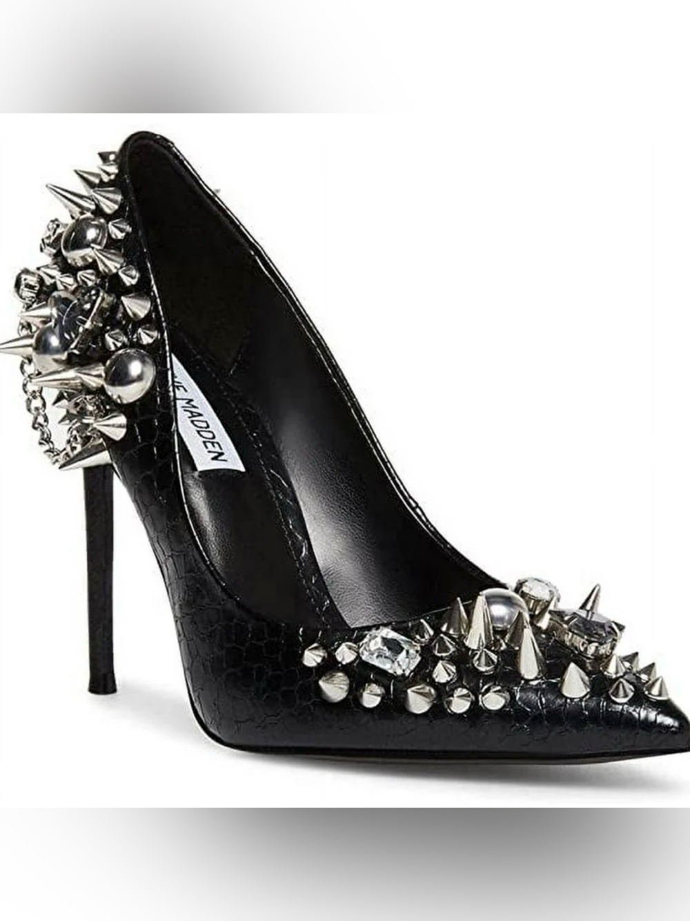 Steve Madden Veronika Black Spike Embellished Pointed Pump SIZE 10 - Picture 9 of 9